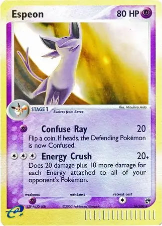 EX Sandstorm Espeon #16/100 reverse holo